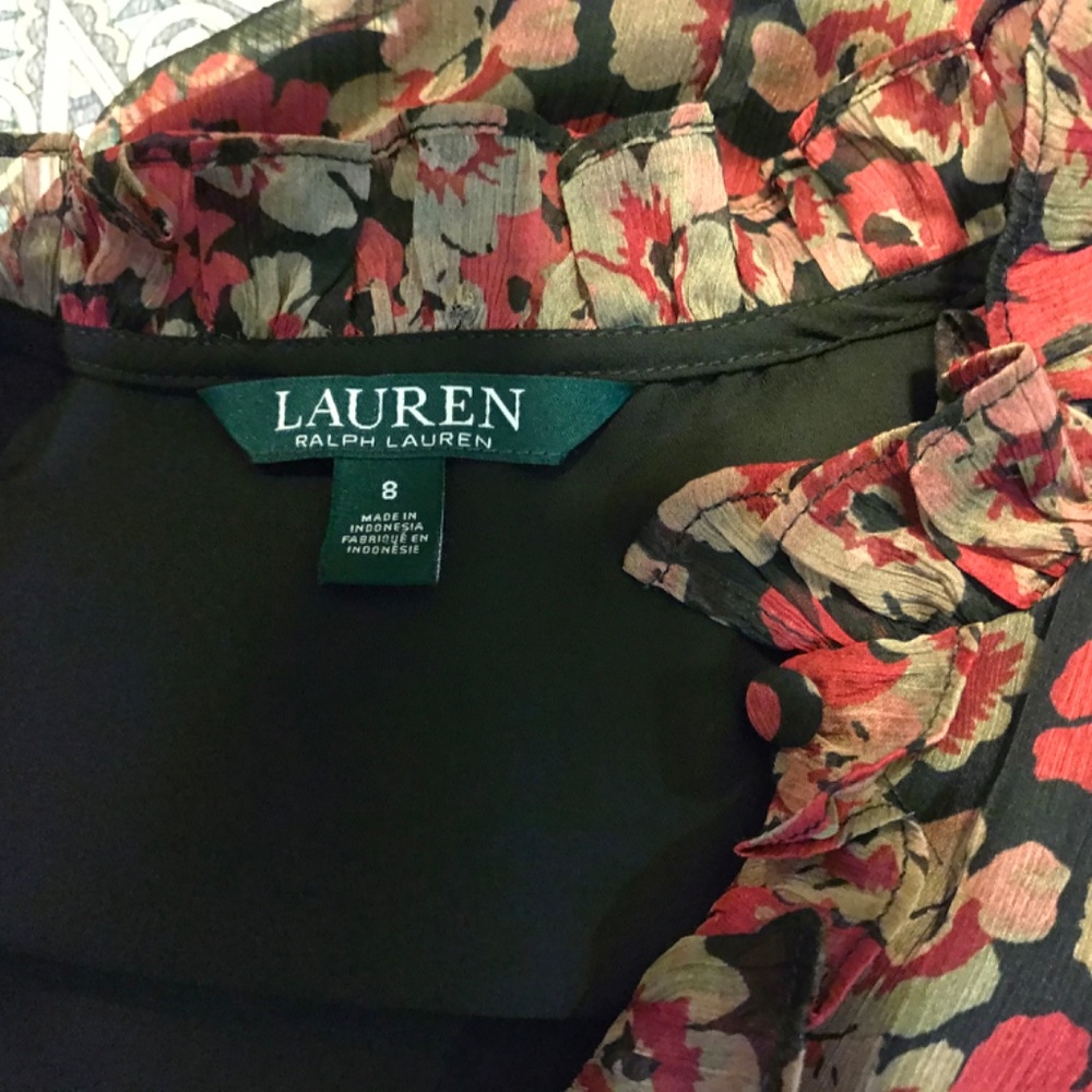 Ralph Lauren ‘cherry blossoms’ floral midi dress, size 8, great condition - Picture 14 of 16